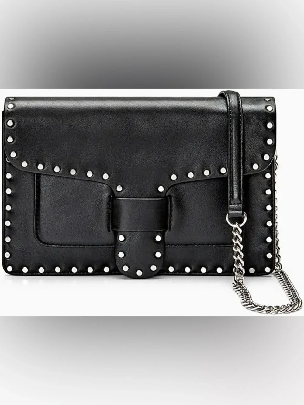 Rebecca Minkoff Midnighter Leather Crossbody Bag with chain